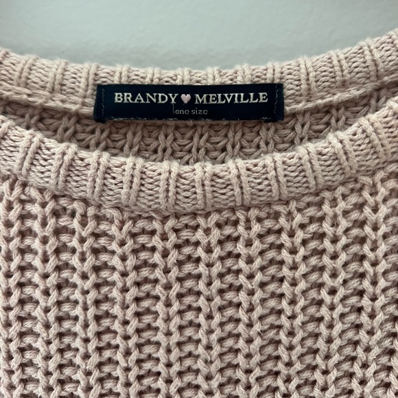 Brandy Melville Light Pink Knit Sweater - Picture 3 of 3